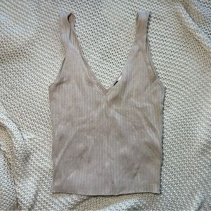 Divided Cream Tank Top Size XS